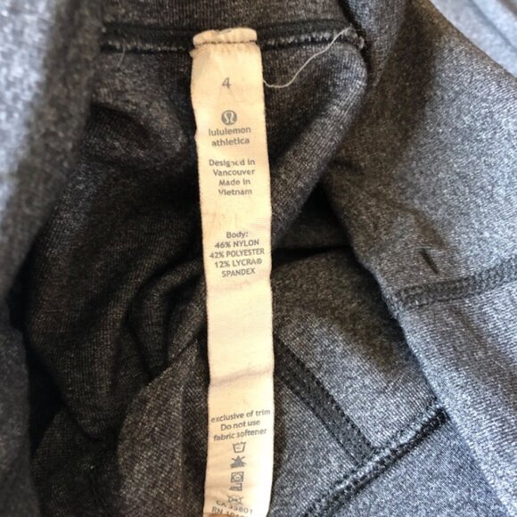 Lululemon Skinny Will Pant Size 4 Heathered Black Grey - Picture 9 of 11